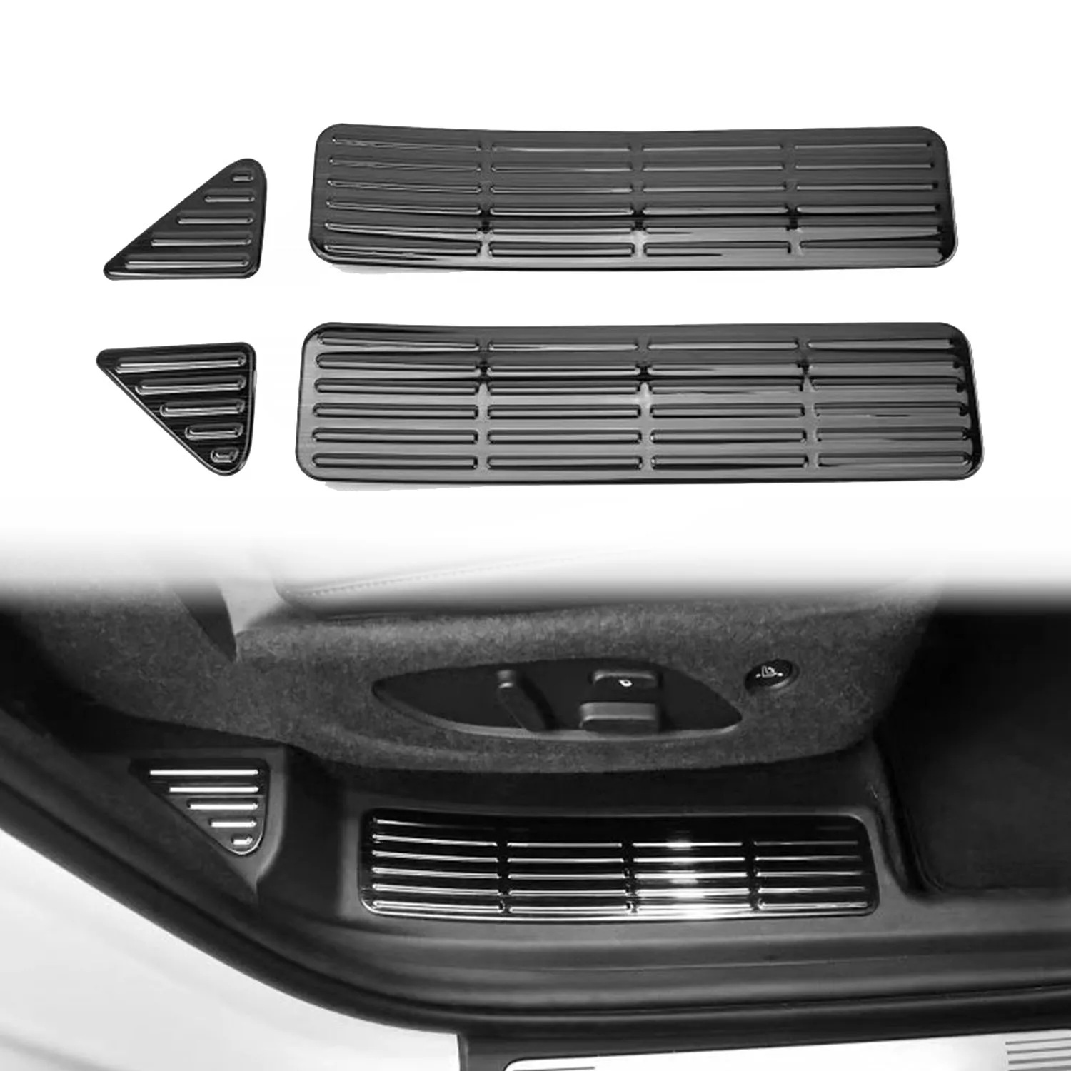 Para Hyundai Palisade LX3 2026 coche puerta trasera de acero alféizar placa de desgaste protector de puerta de entrada cubierta protectora de placa 4 Uds