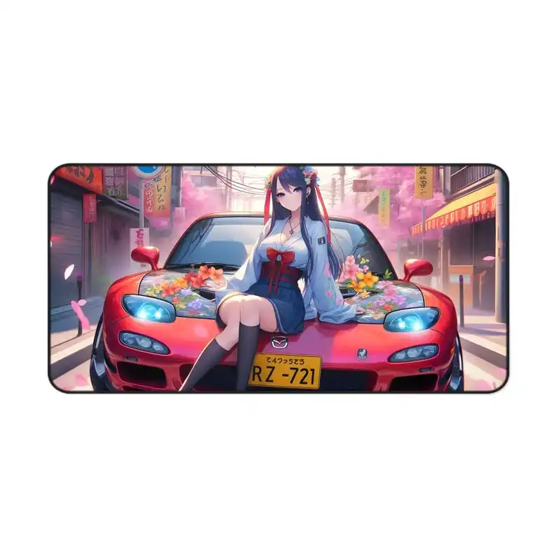 Tappetino da scrivania RX-7 |   Tappetino per mouse per ragazza JDM |   Blocco da scrivania Ahegao |   Tappetino per auto anime |   Tappetino da scrivania per giochi per PC |   Antiscivolo |   Resistente |   Regalo del giocatore