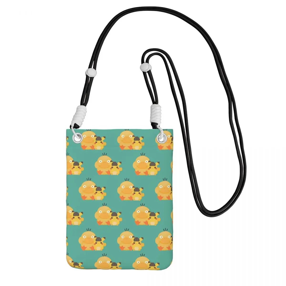 

Custom P-Psyducks Carry A Mobile Phone Bag Diagonally Men Women Duck Animated Mobile Phone Bag Camping Biking Phone Money Pouch