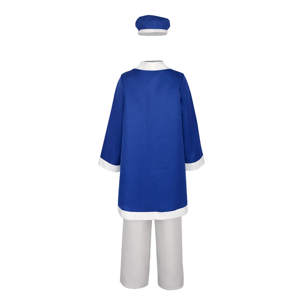 Costume de Cosplay de l'Anime Delicious in Dungeon Falin Touden, Uniforme avec Perruque, Robe Bleu Foncé, Chapeau, Accessoires de ixd'Halloween pour Femme