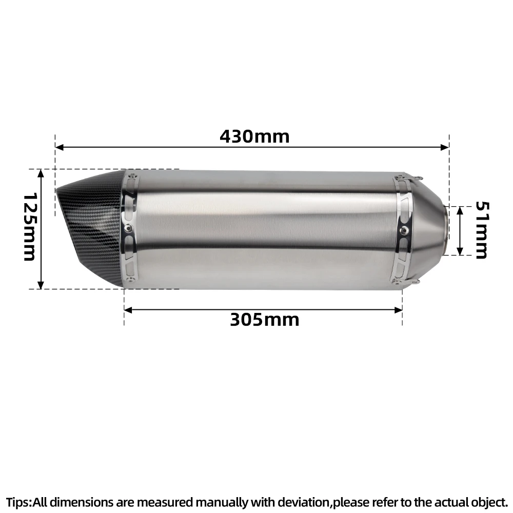Versys 650 Exhaust System Tailpipe For Kawasaki ER6N ER6F ER-6N/6F Z650 Ninja/Versys 650 2006-2023 Moto Exhaust Manifold Muffler view 2