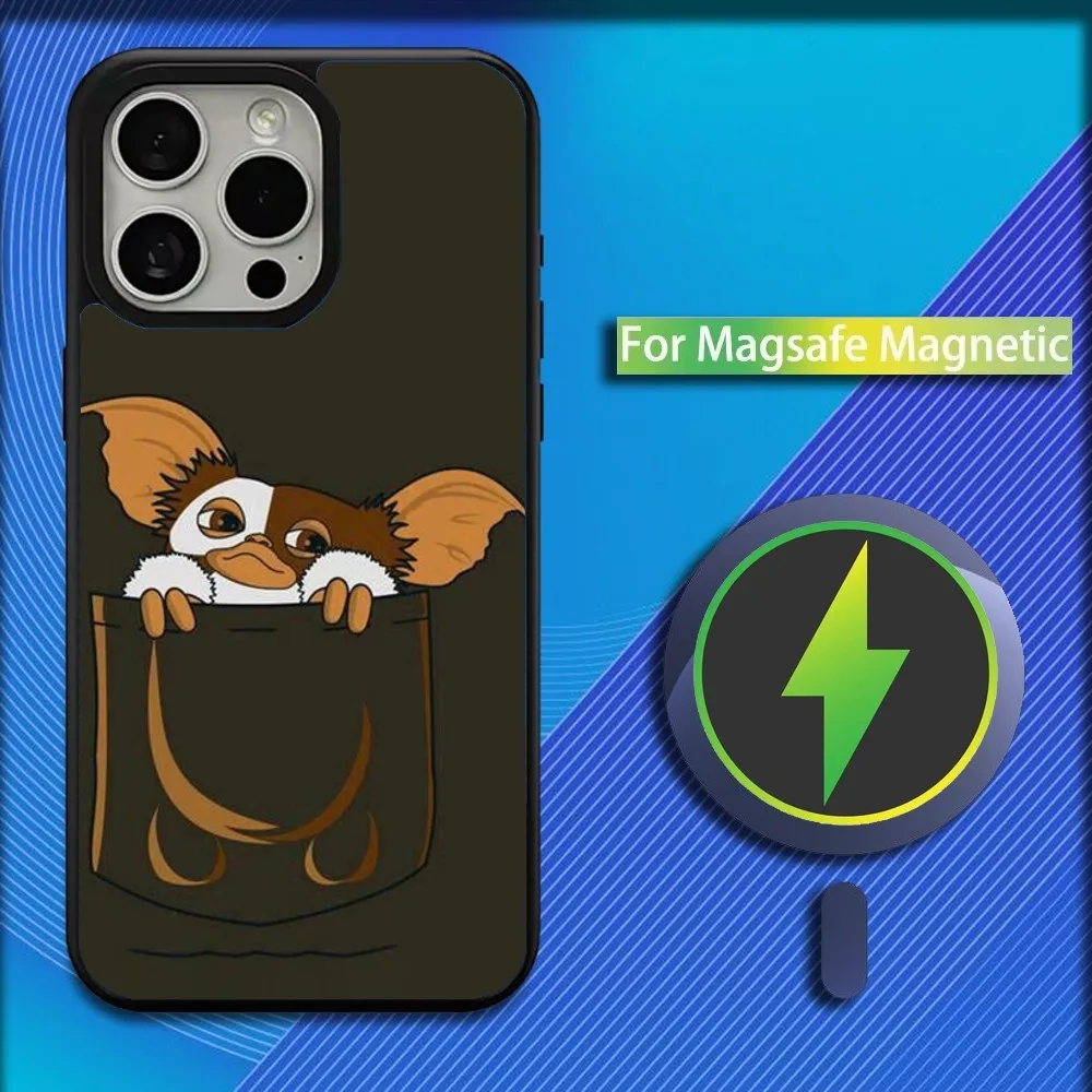 Cute G-Gremlins Gizmo Phone Case For iPhone 16,15,14,13,12,11,Plus,Pro,Max,Mini Magsafe Magnetic Wireless Charging