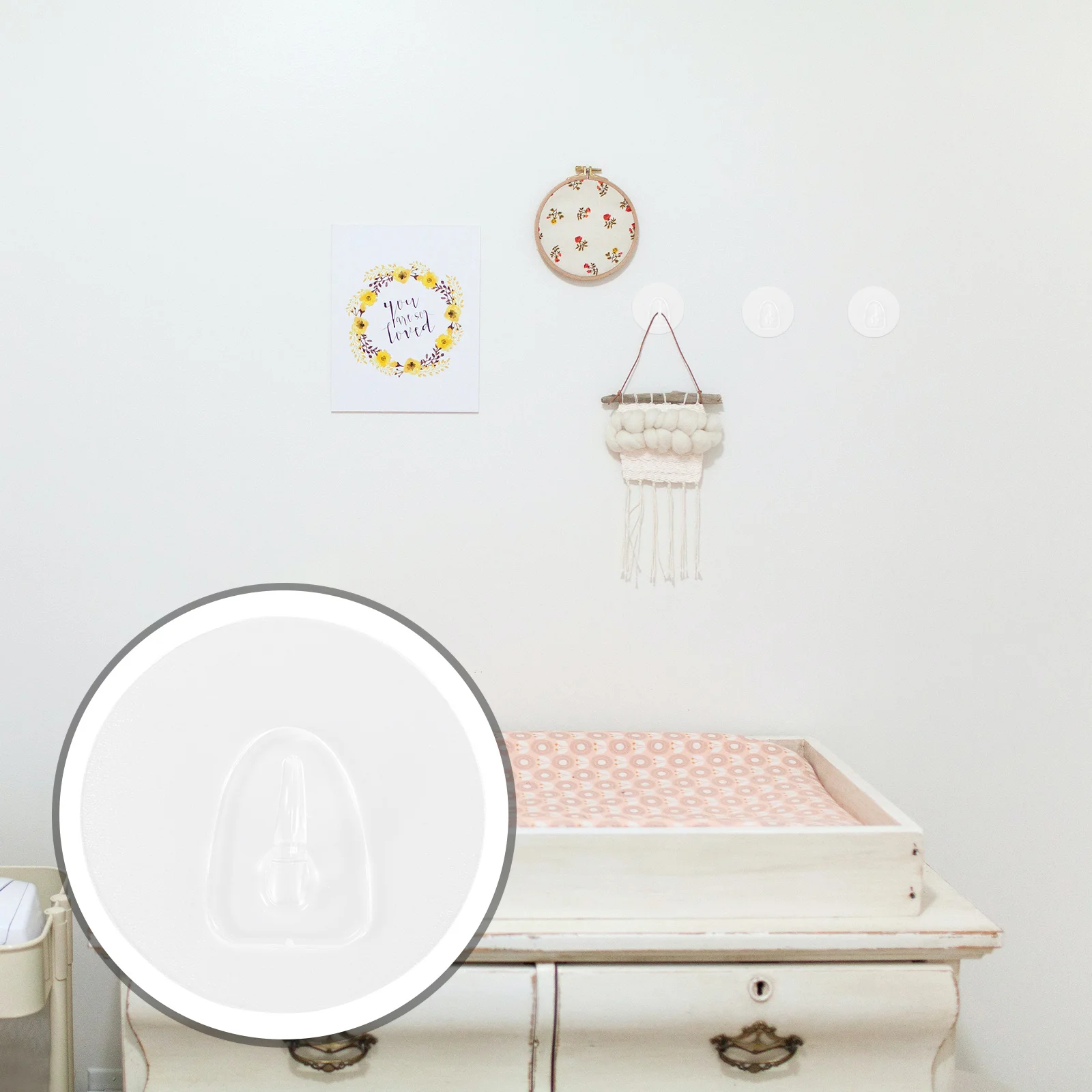 

8Pcs Non-Trace Durable Hooks Stylish Adhesive for Hats Clothes Bags Easy to Use Home Office Decor Plastic Hooks