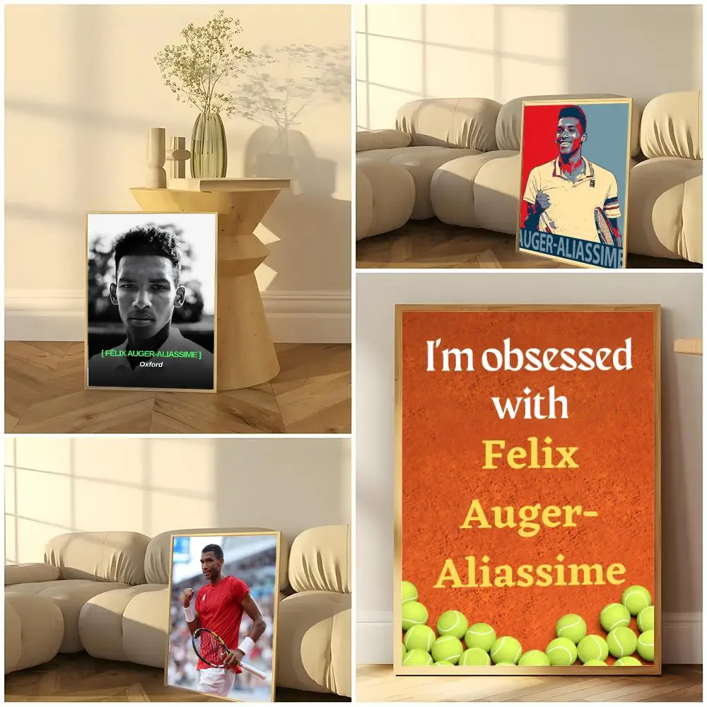 Felix Auger-Aliassime FAA Tennis Rising Star Painting Calligraphy Scandi minimalist Nursery print painting effect