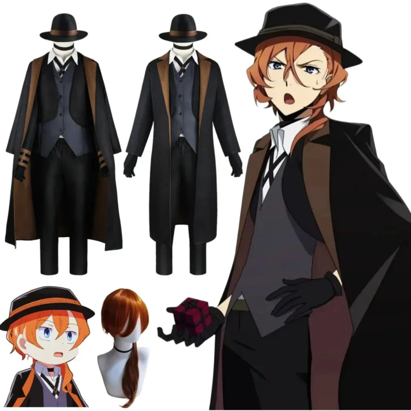 Bungo Stray Dogs Cosplay Nakahara Chuuya Chuya Halloween Costume Anime Clothes Disfraz Adulto