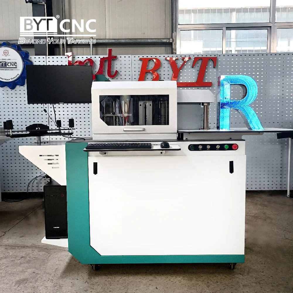 BYTCNC Automatic Channel Letter Bending Machine 3D Letter Bender for Aluminum channel letter fabrication machine