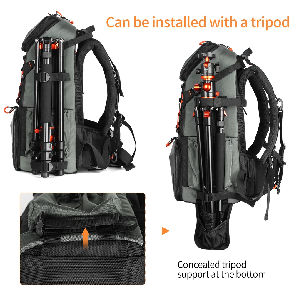 Imagem -06 - Concept Mochila para Câmera Grande para Laptop de 17 Bolsa para Câmera Dslr 25l Anti-roubo Impermeável com Capa de Chuva Mulheres e Homens k & f