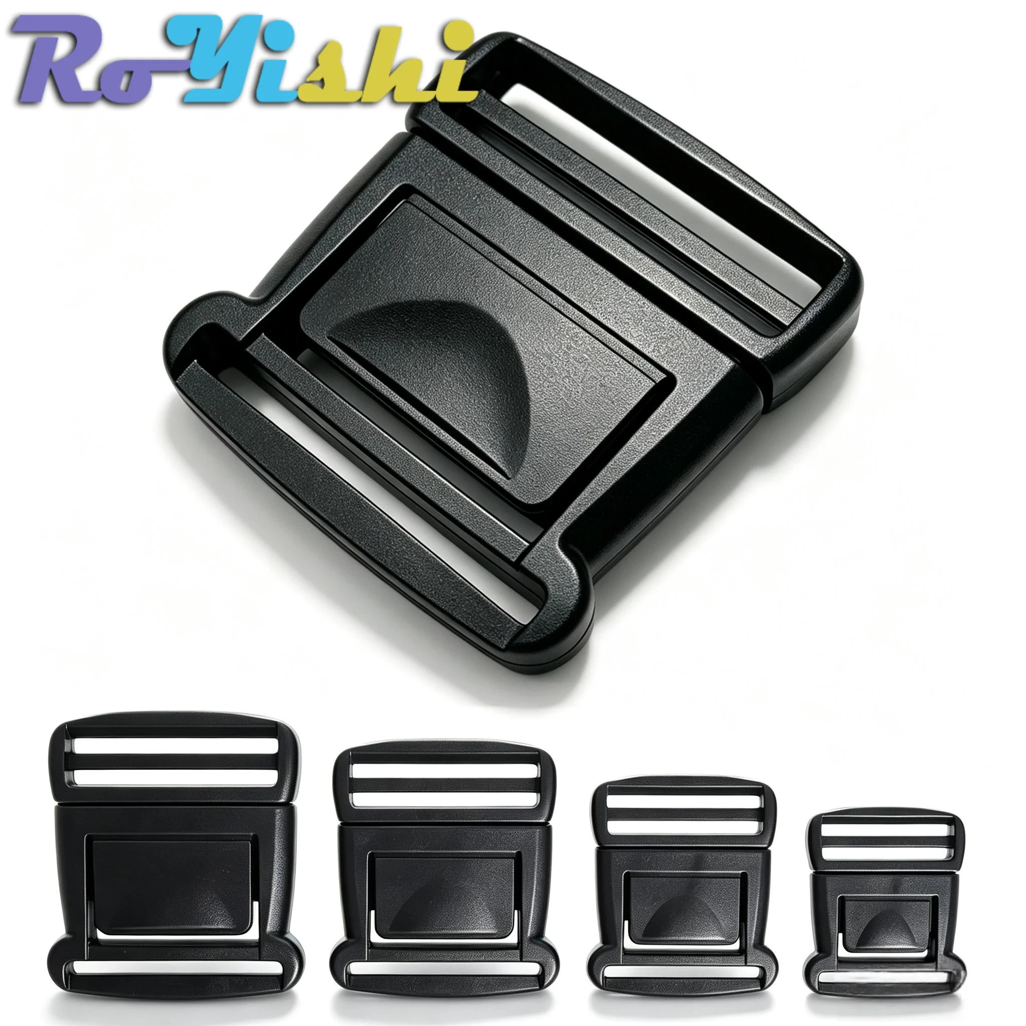 Quick‑Release Plastic Center Buckle, One‑Hand Open Backpack Strap Buckle, Fit 20‑38mm Webbing for Bag Repair & DIY Projects