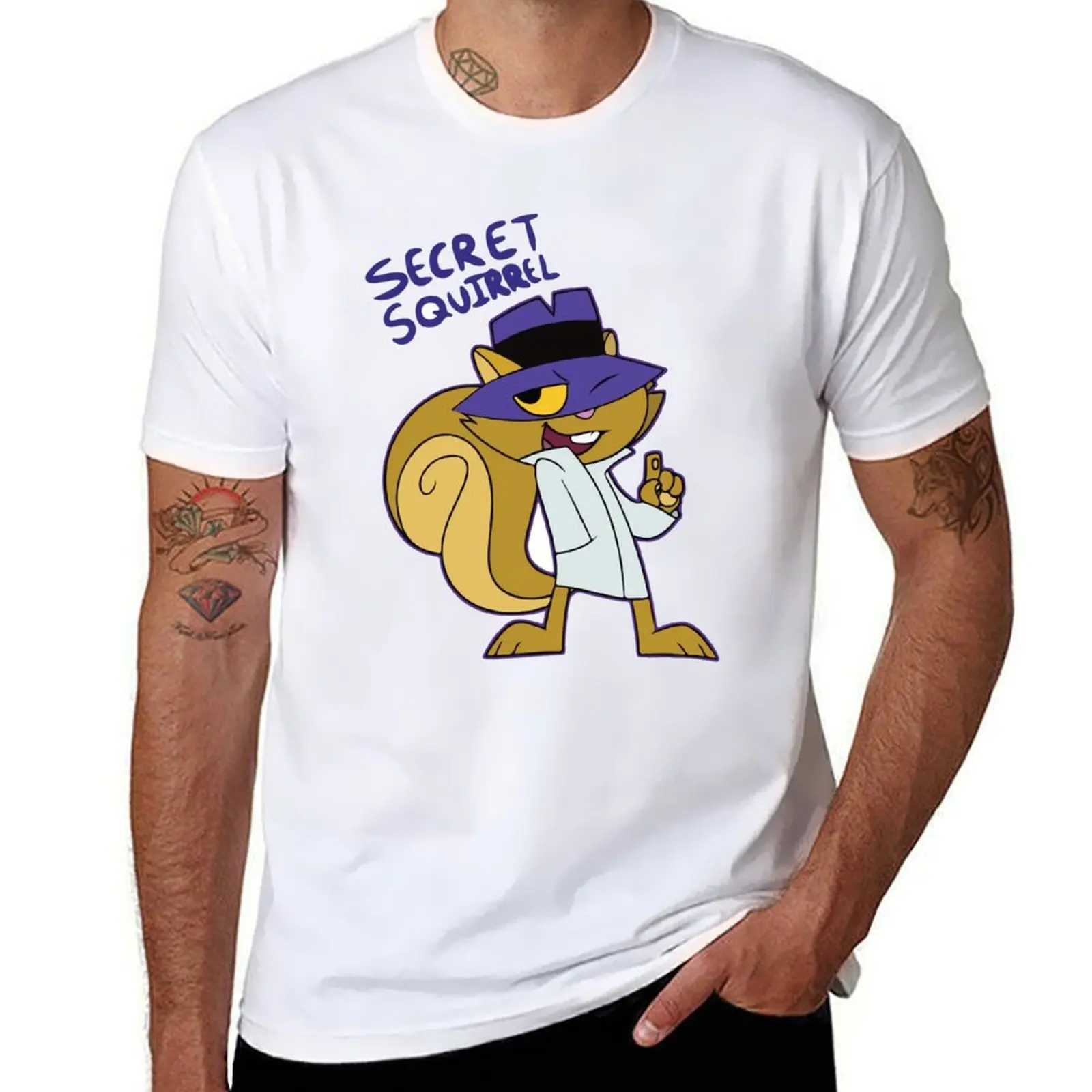 

secret squirrel T-Shirt t shirt men 100% cotton luxury brand men t shirt cotton 100% t shirt man plain T-Shirt