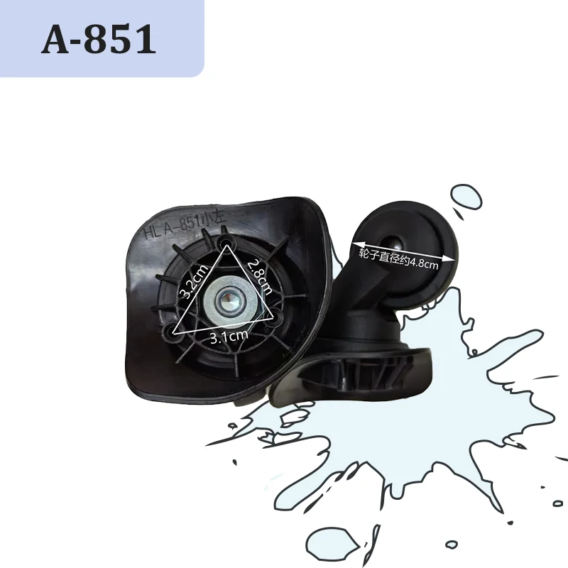 For HL A-851Model Library Grade Silent Wheels + Hotel Carpet Adaptive Pattern 360°Durable Multi-Functional Universal Replacement