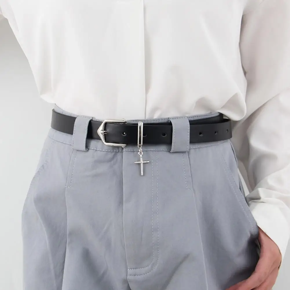 Imitation Leather Waist Belt Multi-Hole Adjustment Pin Buckle Versatile Women Belt Women Men Jeans Pants Belt Waist Accessory
