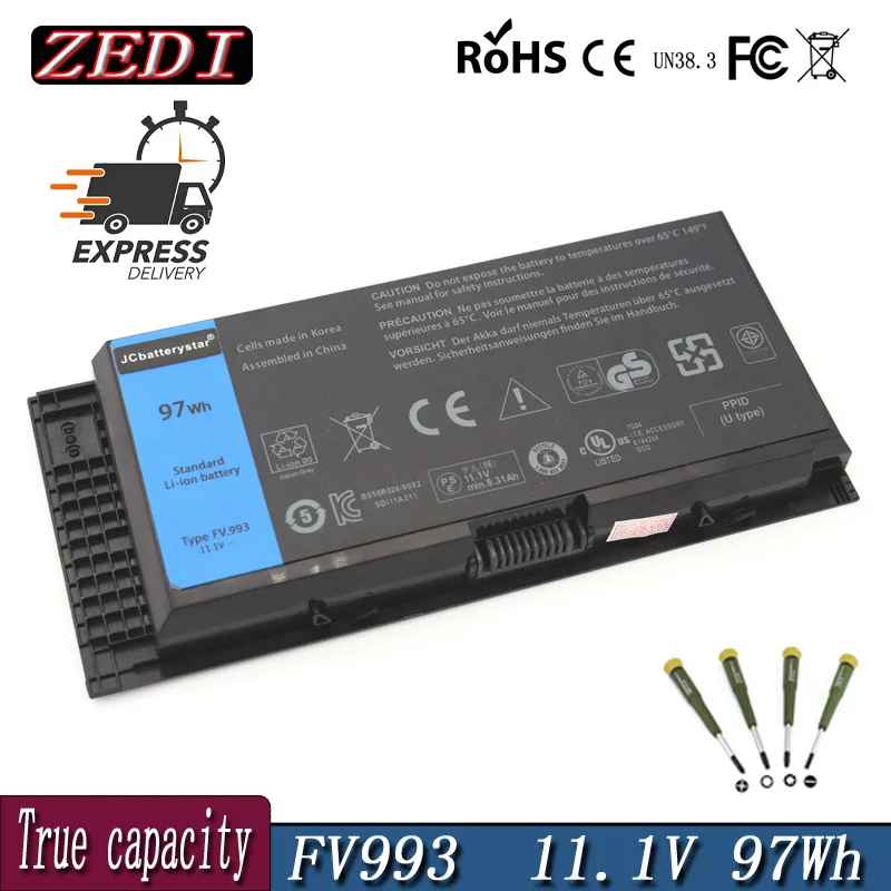 

ZEDI 11,1 V 97Wh FV993 Новый аккумулятор для ноутбука DELL Precision M6600 M6700 M6800 M4800 M4600 M4700 FJJ4W PG6RC R7PND