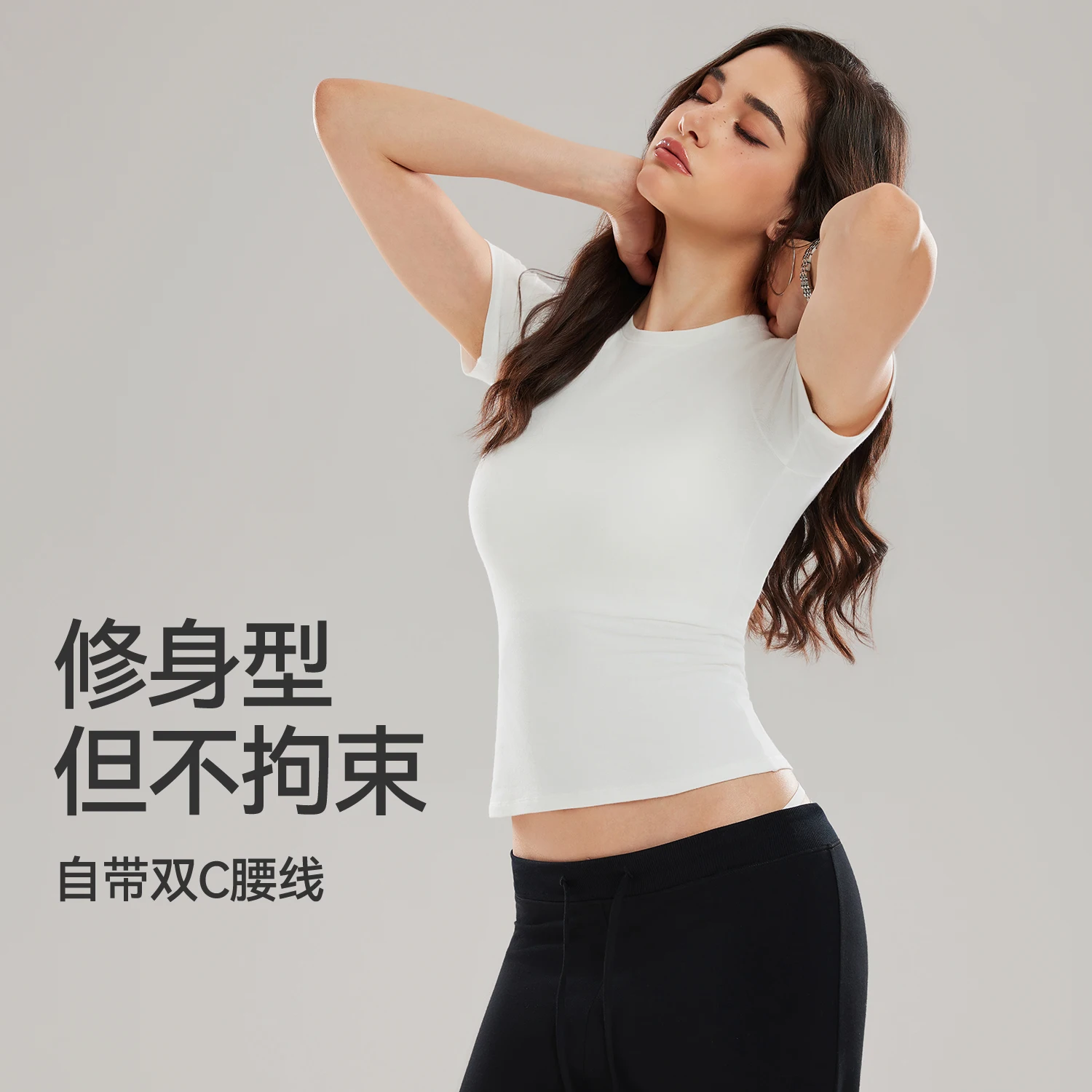Women's Slim Fit Sporty Summer T-Shirt Short Sleeve Basic Tee Stretch Breathable Quick Dry Solid Color Top