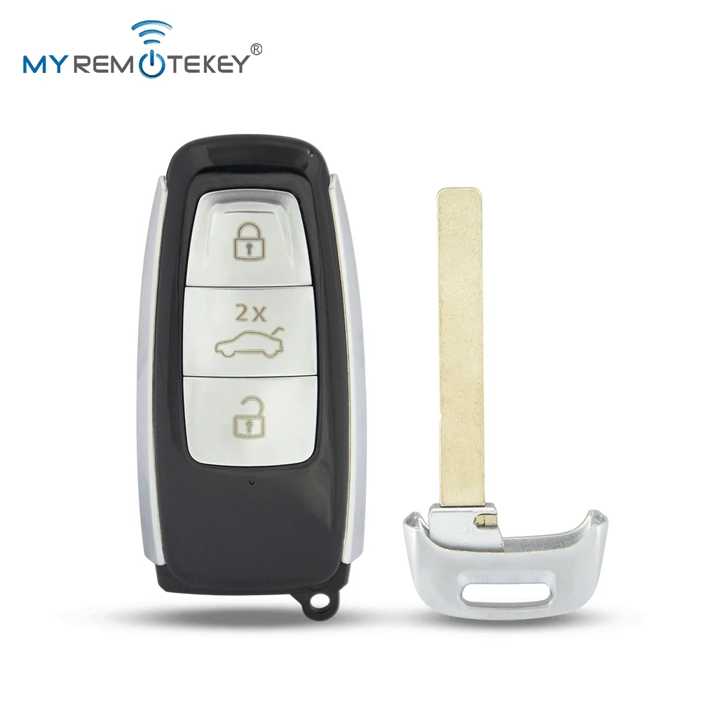 MYREMOTEKEY 4N0959754 Smart Key Shell 3 Button for Audi A6 C8 A7 A8 Q8 2017-2020