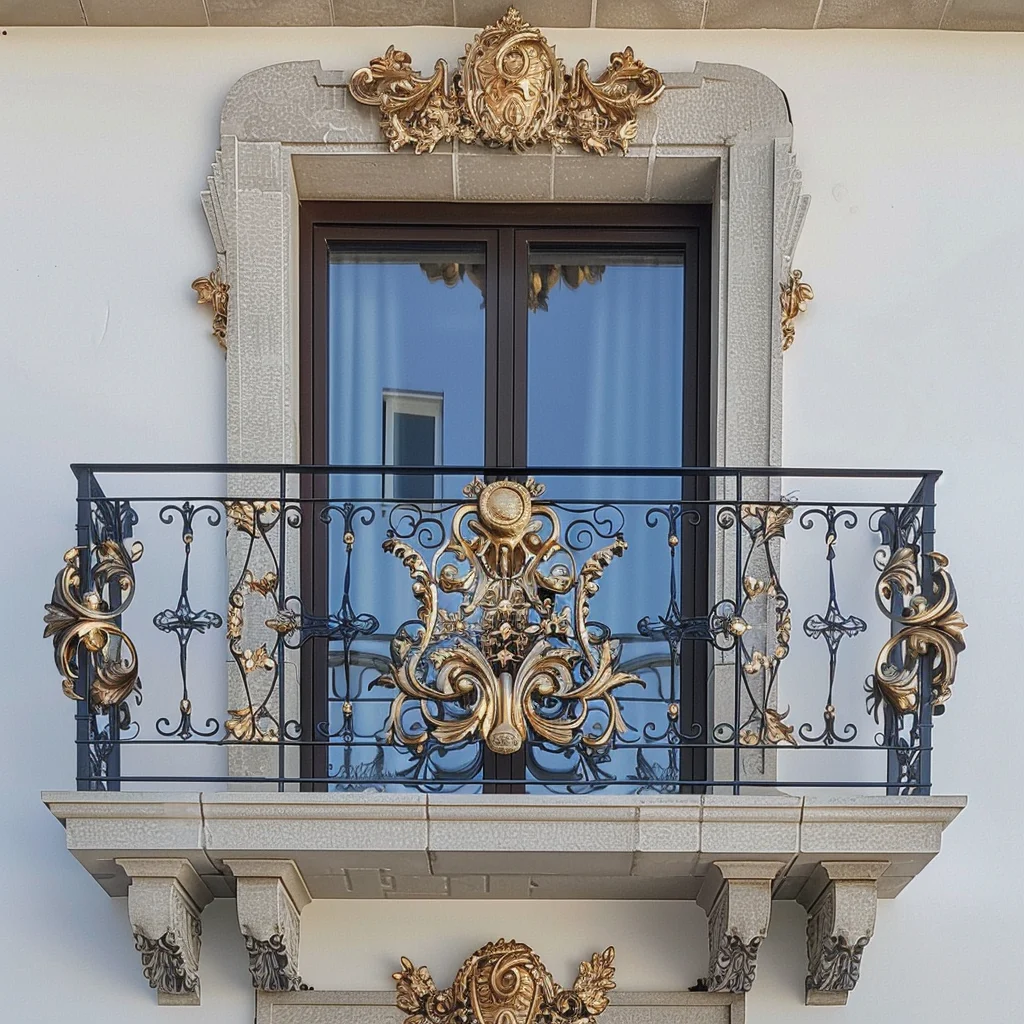 Customization Modern European Retro Style Wrought Iron Balustrade for Balcony Stair Villa or Mall Railing Fence
