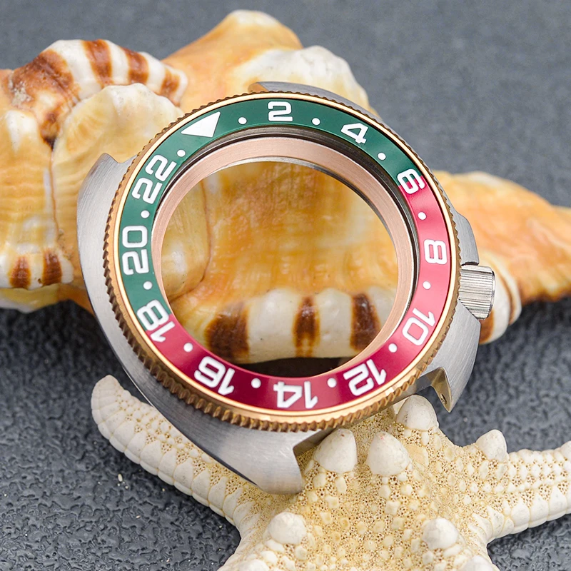 Seiko Silver Sapphire Glass NH35 Case Fit SKX 6105 6309 Turtle Abalone NH35 movimenti cassa trasparente orologio posteriore sostituire le parti