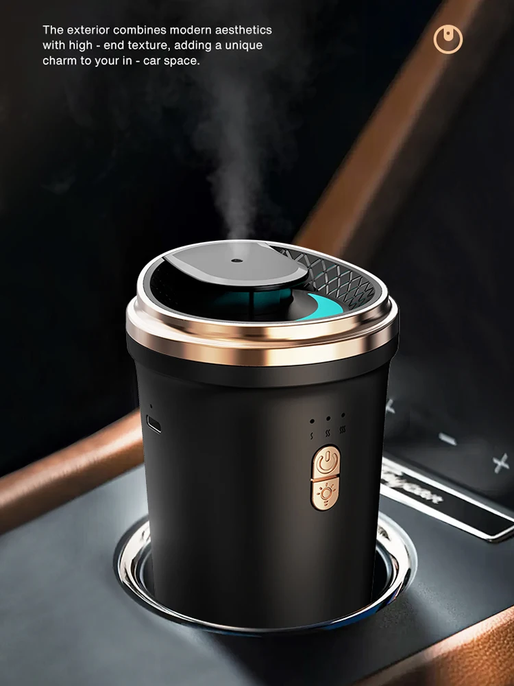 NAMSTE Car Diffuser Humidifier Auto Air Purifier Aromo Air Freshener Type-C Charging For Home Aroma Aromatherapy Diffuser