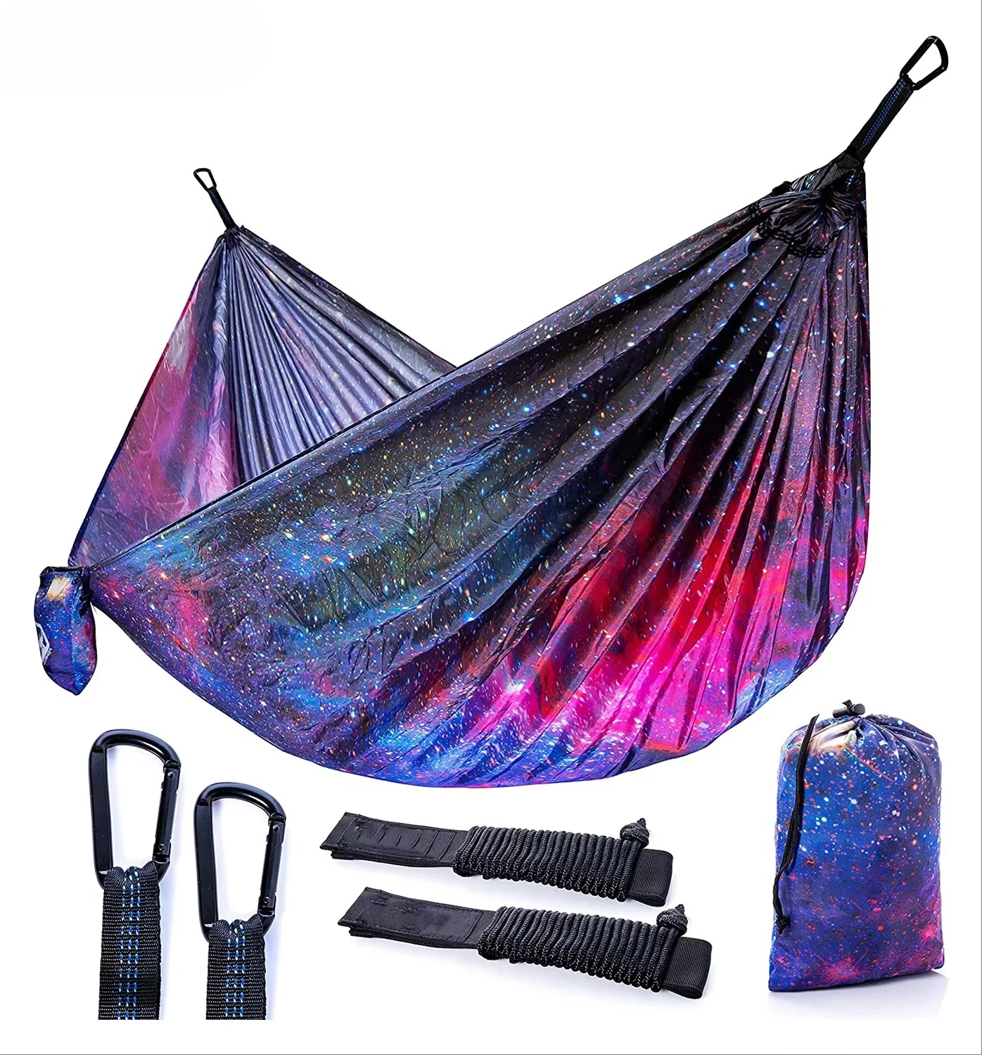 

Full Color Printed Outdoor Camping Swing Hammock with Tote Bag Lightweight 210 Polyester Portable