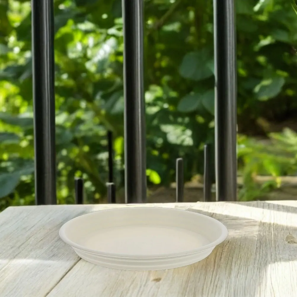 4 قطعة أصيص زهور بلاستيكي مستدير قاعدة سميكة زارع الصحون مانعة للتسرب المياه الماسك بالتنقيط الصواني حديقة داخلية في الهواء الطلق