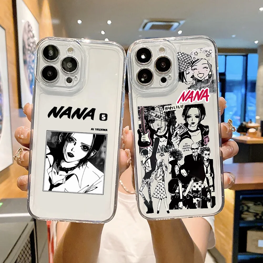 

HOT ANIME N-NANA phone case FUNDA For iPhone 12 11 13 14 15 16 17MINI Max Pro Plus Shockproof Soft Clear Back Cover