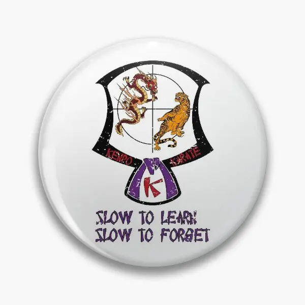 Kenpo Karate Purple Belt Saying  Soft Button Pin Metal Cartoon Decor Creative Funny Women Brooch Collar Jewelry Lapel Pin Hat