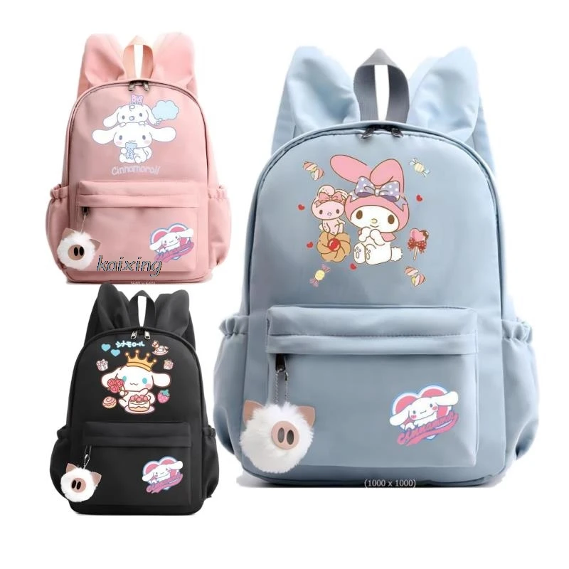 

Hot Cinnamoroll Melody Backpack Girls Boys Teenager Children Rucksack Casual School Bags Travel Rabbit Ears Backpacks Mochila