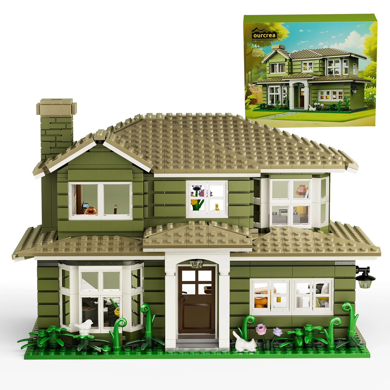 Dunphy House Family Building Blocks Set Modern Architecture Collection Model Bricks Toys for Adult Kids Birthday Gift (1176 PCS)