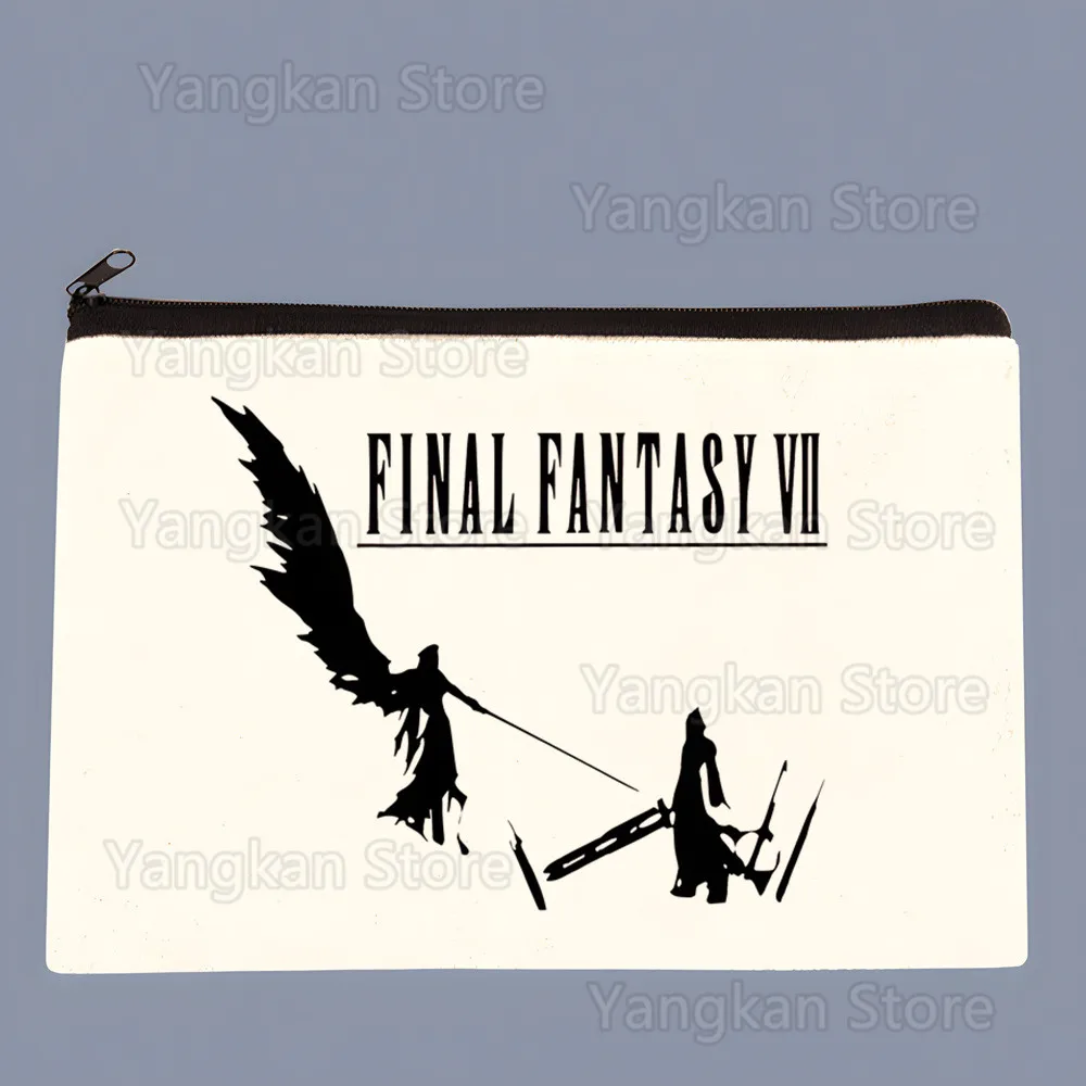 

Final Fantasy 7 FF7 Simple Canvas Coin Purse Cute Cartoon Key Case Lady Bag Coin Storage Bag