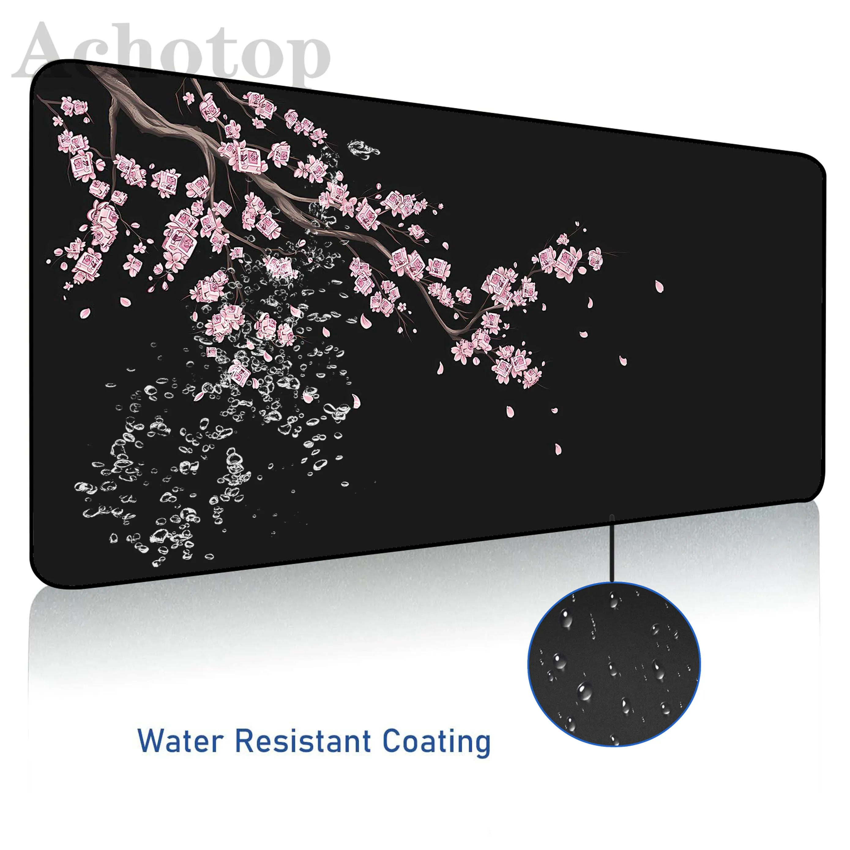 Japanese Sakura Waterproof Gaming Mousepad Gamer Speed Accessories Keyboard Pads Computer Mouse Pad Large Mouse Mat XXL 90x40cm