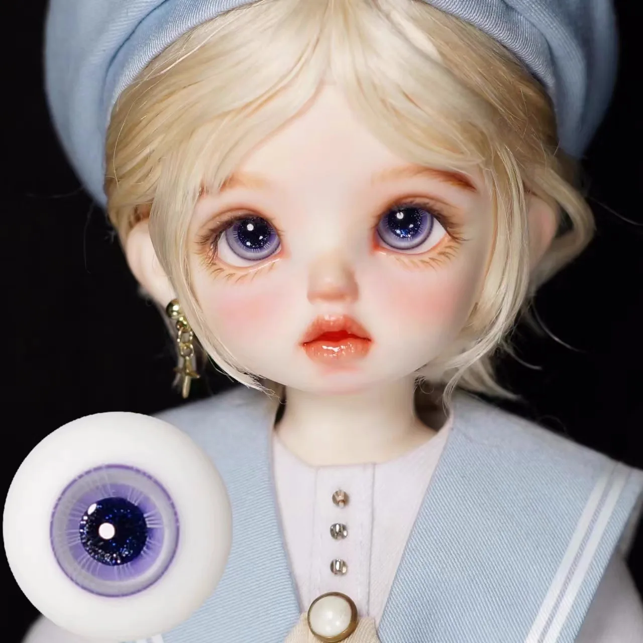 

BJD Doll Eye Bead suitable for 12mm/14mm/16mm small iris purple flashing grain glass eyes doll accessories