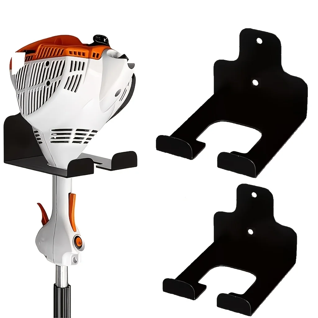 1pc Heavy-Duty Metal Wall-Mounted Weed Eater Hangers | Trimmer Rack for Garage, Lawn and Hedge Trimmer Tool Organizer Hooks