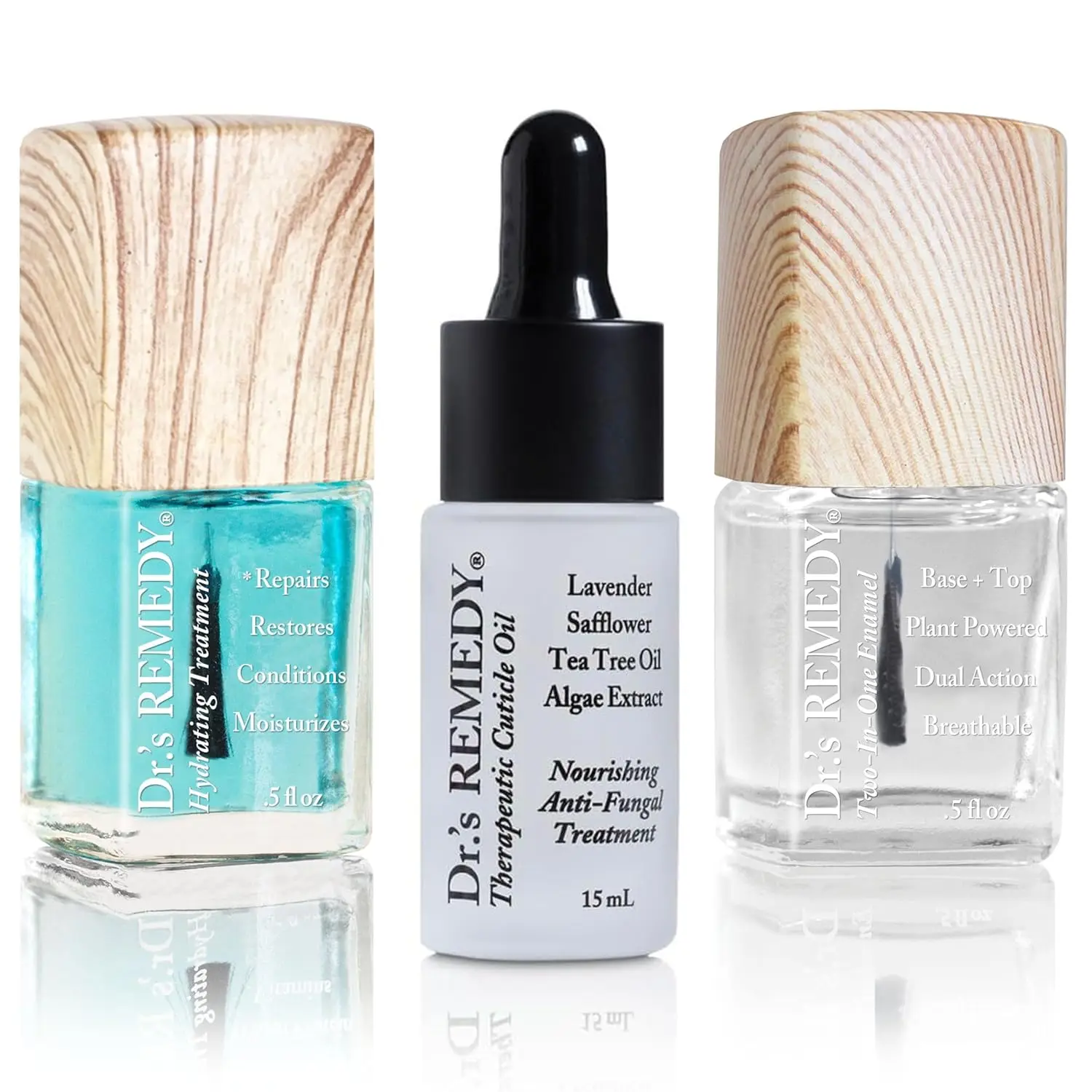 مجموعة معالجة تقوية الأظافر العضوية مكونة من 3 قطع مع زيت البشرة، وغير سامة وجميعها طبيعية للأظافر الصحية