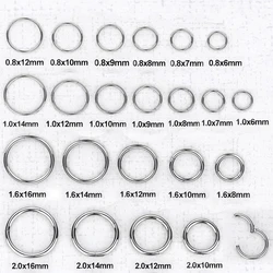 1Pc 316L Stainless Steel Hinged Segment Nose Ring Ear Cartilage Tragus Helix Lip Piercing Nose Hoop Body Piercing Jewelry