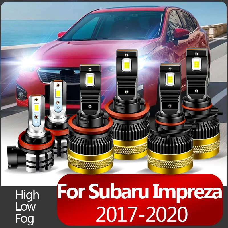 

2 шт. 12 В 30000LM Canbus для Subaru Impreza 2017-2020 автомобильные светодиодные лампы для фар 9005 дальнего света H11 ближнего света противотуманные фары высокого качества