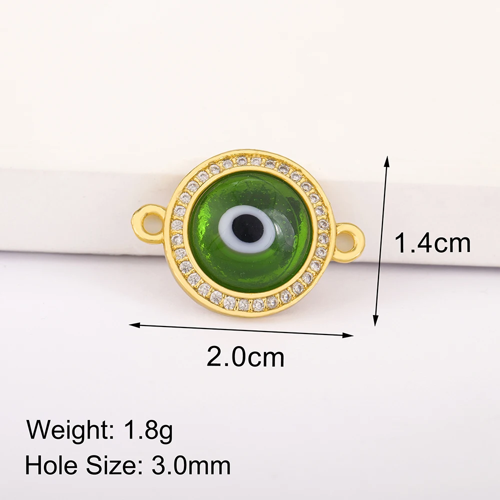 Enamel Glass Round Shaped Evil Eye Pendant Women Bracelet Jewelry 5 Colors Lucky Accessories Unisex Club Party Gift Dropshipping