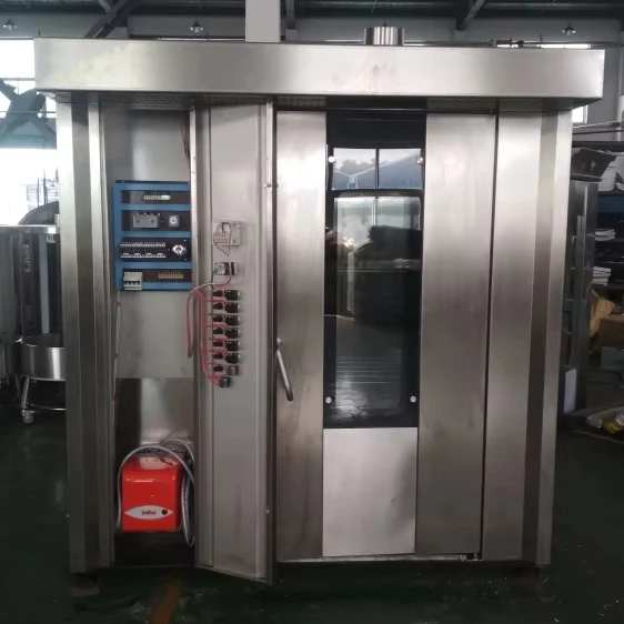 Customized Large Capacity Commercial Bread Factory Rotary Oven for Pita Toast with Steam Trolley Made in China