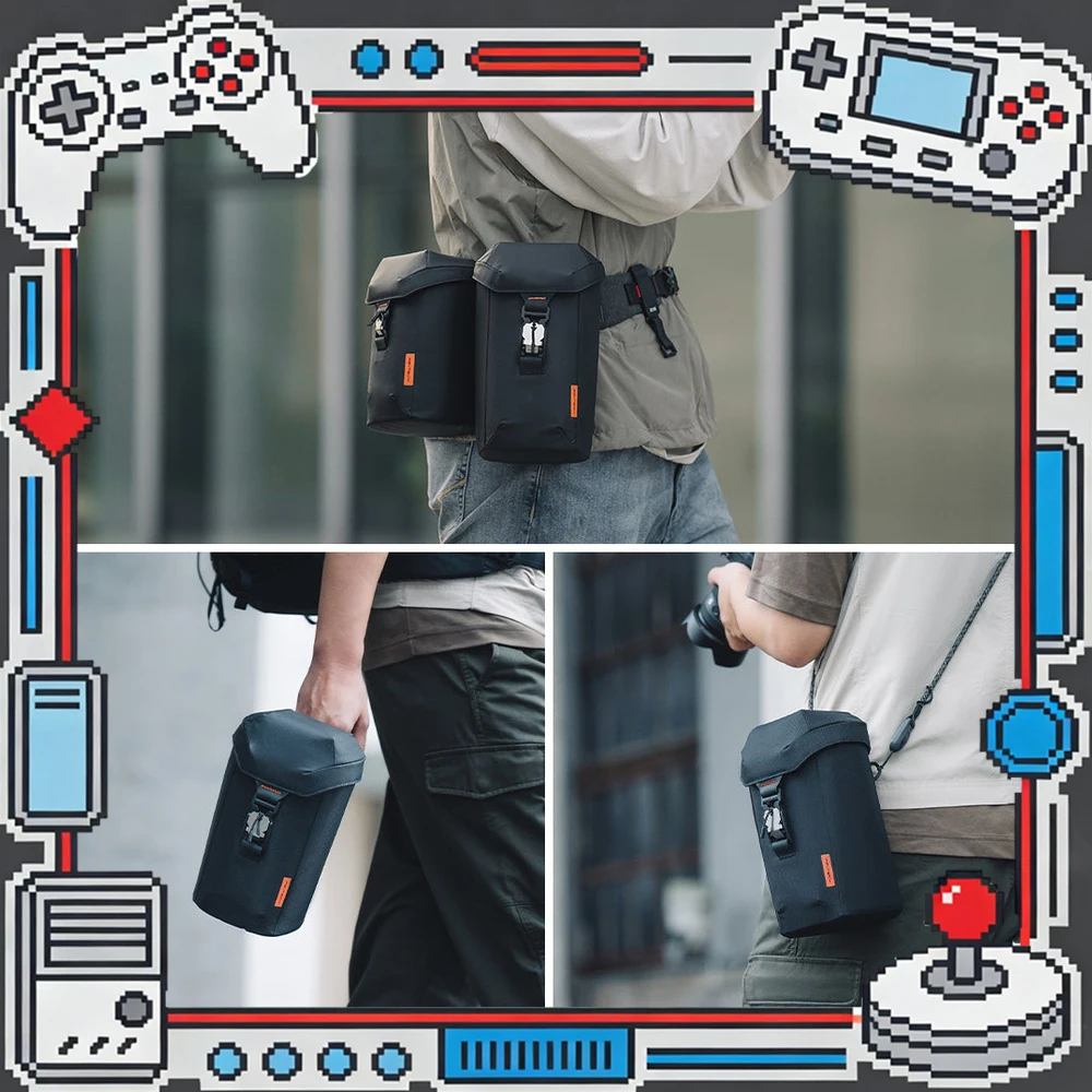 PGYTECH Lens Case M/L Protective Camera Lens Storage Pouch Shockproof Carrying Bag For DSLR Mirrorless Photography Travel