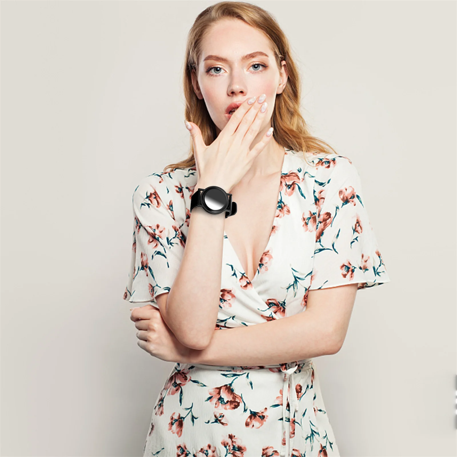 

Watch B Wristb Black Case Protective Cover Strap Premium Quality Skin Friendly Anti
