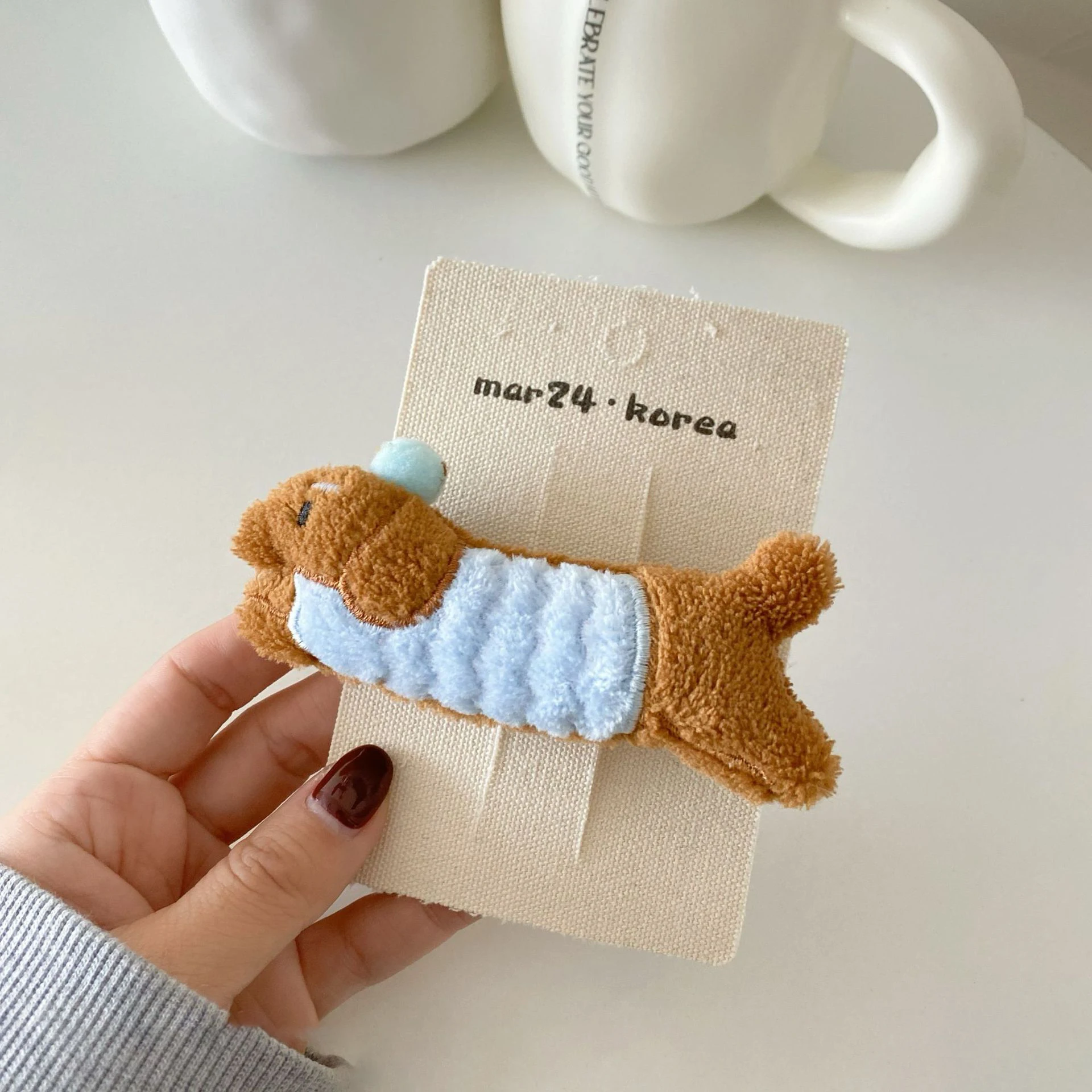 

1 Pcs Ladies' Hair Clip Korean Kawaii Cartoon Plush Puppy Sweet Cute Versatile Hair Pins High-quality Hair Accessories For Girl