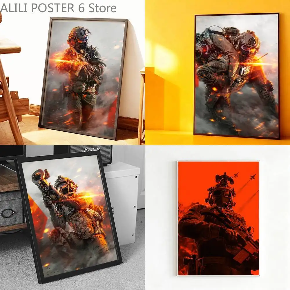 

Hot Game B-Battlefields 6 Poster Prints Wall Art Painting Picture Gift Living Room Bar Restaurant Dec Sticker Large