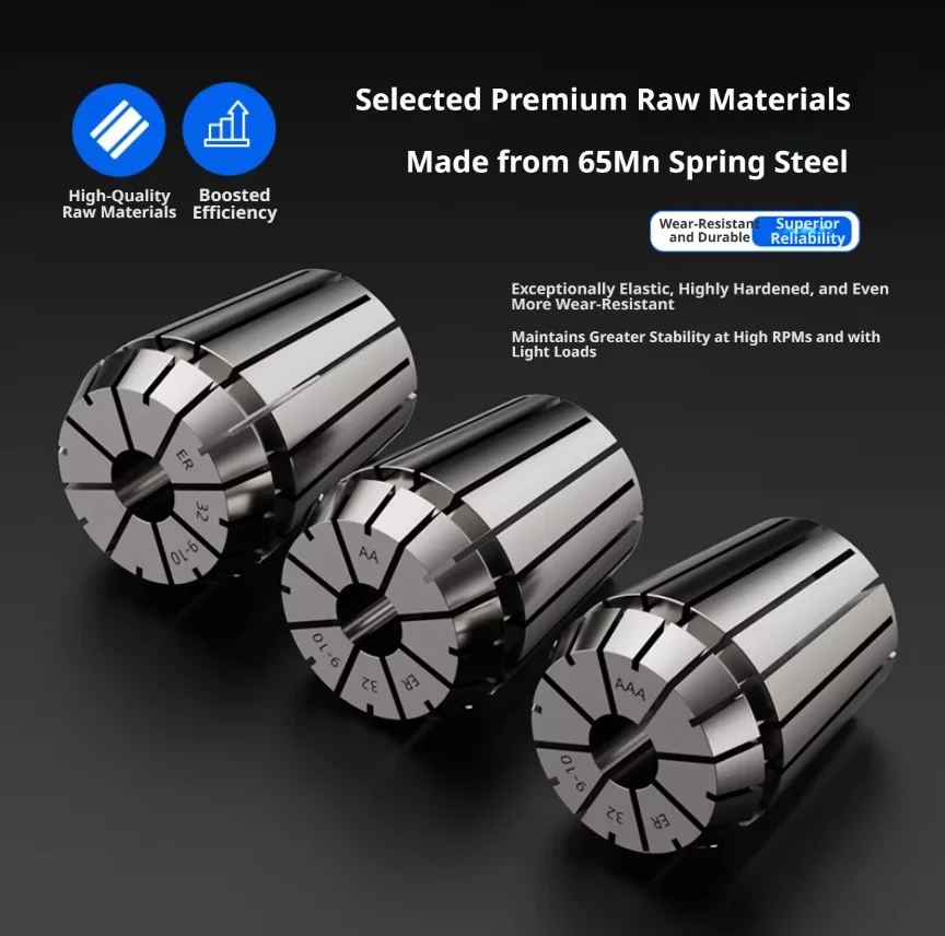 ER11 ER16 ER20 ER25 ER32 ER40 Set AA/UP ER Spring Collet Chuck 0.008mm 0.005mm for CNC Milling Tool Holder Engraving Machine