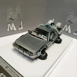 1:64 DeLorean DMC12 Back To The Future 1 2 3 Time Machine Simulation Alloy Car Model Diecast Toys Collectible