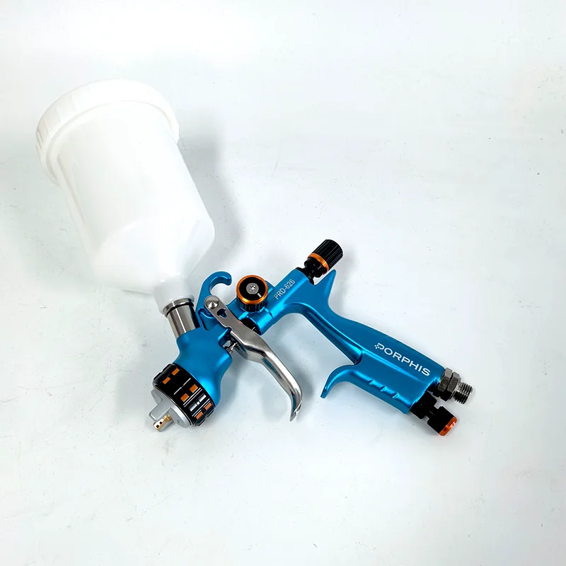 Original PORPHIS HVLP Spray Gun PRD-626 1.3mm Nozzle with 650ml white plastic cup For Car Painting Aerograph Repair Spray Gun