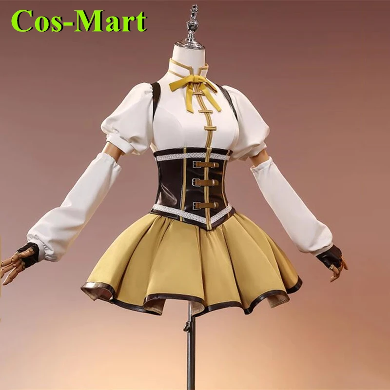 Cos-Mart Puella Magi Madoka Magica Tomoe Mami Cosplay Costume Akemi Homura Game Role Play Clothes Hot Anime