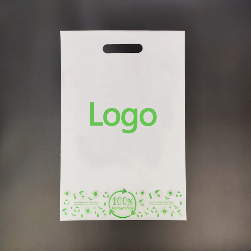 20 00piece.Custom.plastic die cut bag packaging bags biodegradable with handles shopping bag with logo