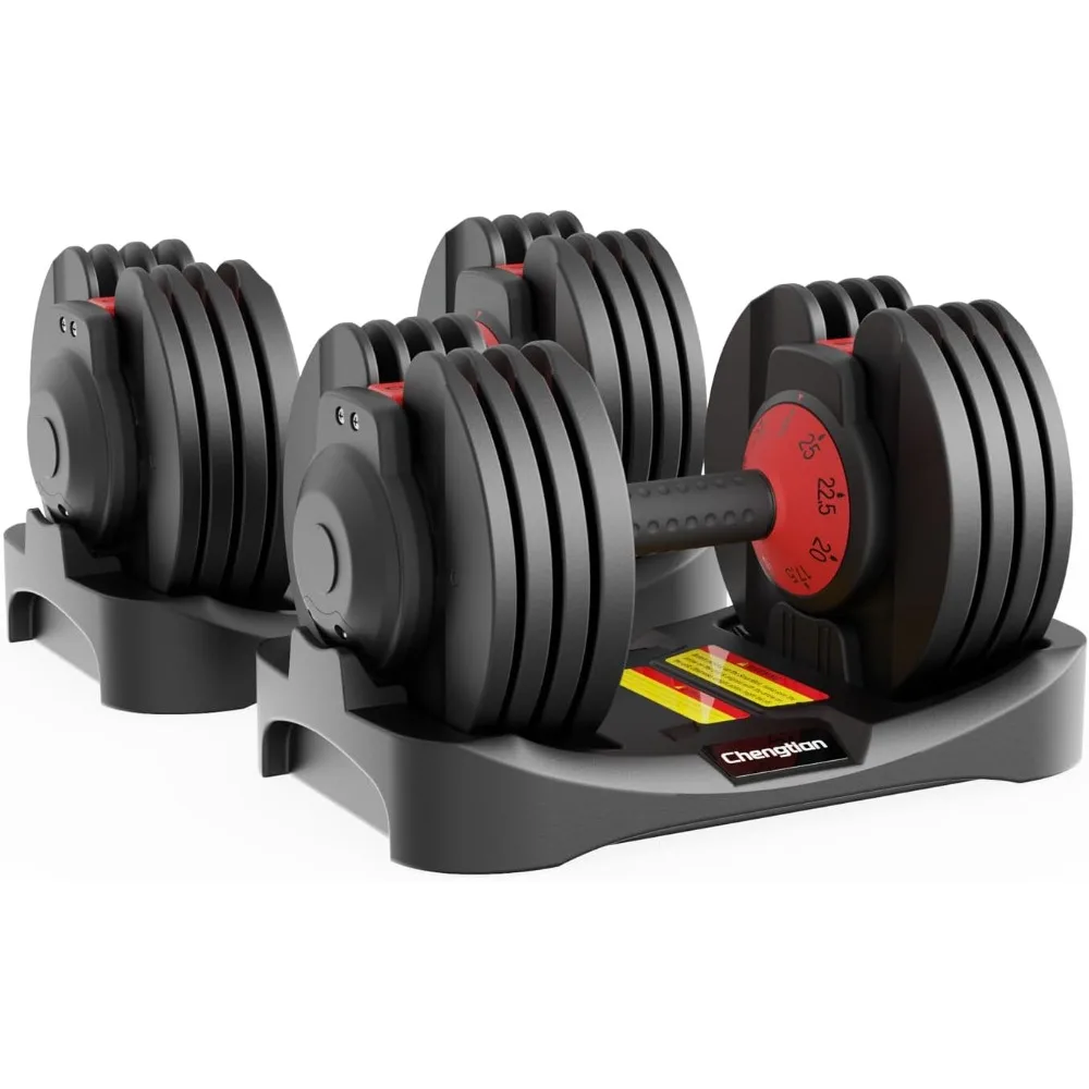 Adjustable Dumbbells 25=lbs, 9 in 1 Weights Adjustable Dumbbell Set, Dumbbells Adjustable Weight for Full Body Exercise Training