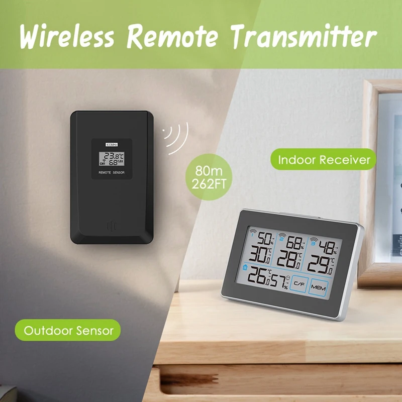 Temperature And Humidity Sensor Digital Thermometer Indoor Hygrometer Temperature Humidity Digital Weather Monitor Durable