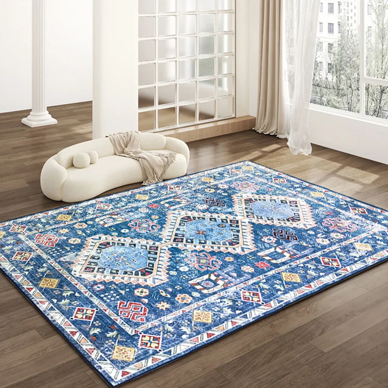 سجادة VIKAMA ذات مساحة كبيرة غير قابلة للانزلاق، سجادة أرضية ذات حلقة هادئة، سجادة غرفة المعيشة، سجادة دفئة سهلة التنظيف لديكور المنزل