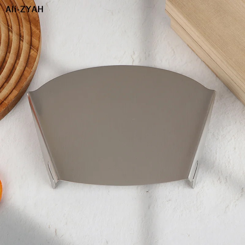 【R1a】Stainless Steel Pouring Chute Shield For Mixers Universal Splash Guard Food Processor Attachment Safety Shield For Kitchen