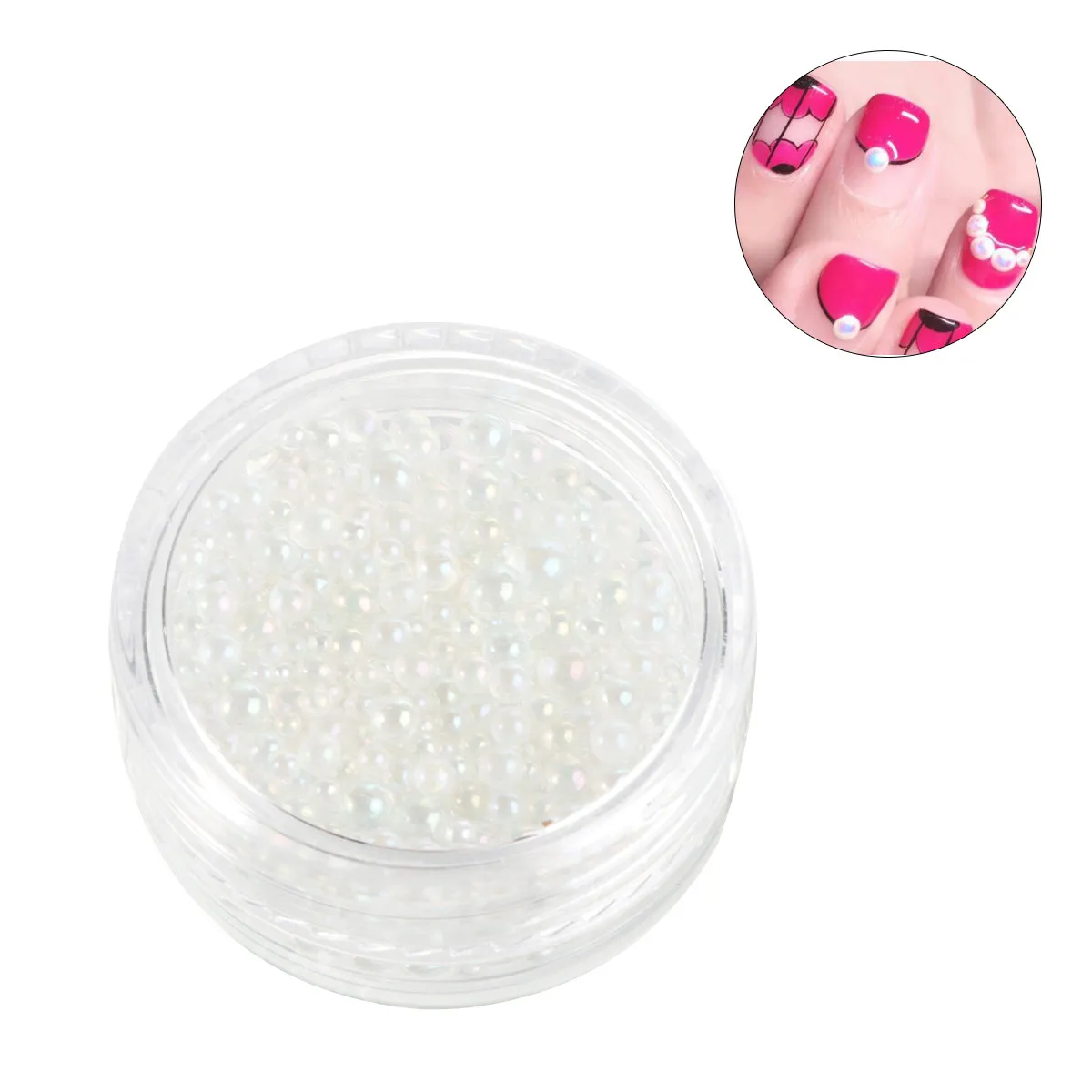1 Box Iridescent Micro Beads for Nail Art DIY Manicure Decor Supplies Professional Home Use Women Gift Nail Beauty